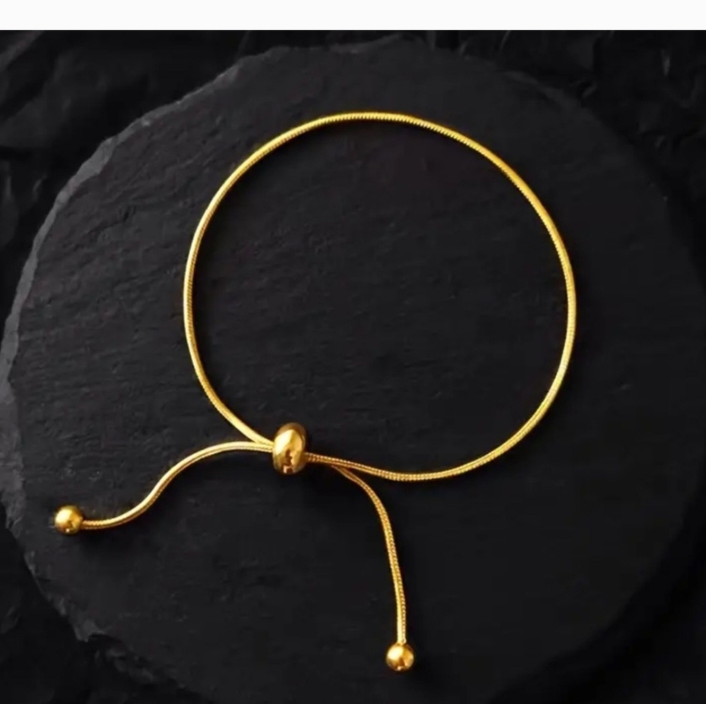 Simple Elegant Gold Adjustable Bracelet